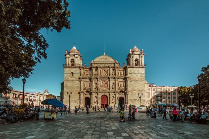 Catedral en el centro histórico de Oaxaca