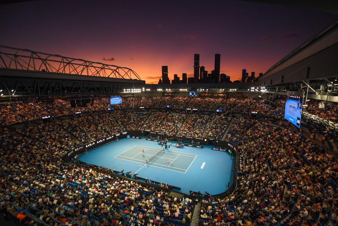 Impresionante noche en el abierto de australia